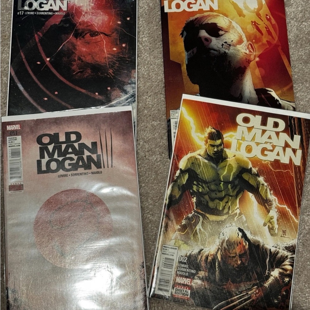 Old‎ Man Logan Comic Lot of 1-11 - Marvel Covers in Red, Orange, Brown